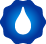 Icone goutte huile bleue